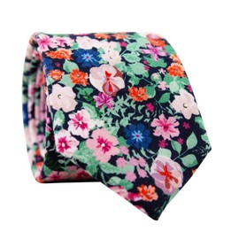 DAZI - Corbata de algodón con estampado floral para hombre, ideal para bodas, novios, padrinos de boda, misiones, bailes, regalos, Mardi, Hombres