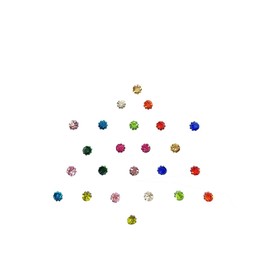 Qtron Indian Bollywood Forehead Stickers Diamond Design Jewelry Collection Small Stone Bindi (Multi-Color)