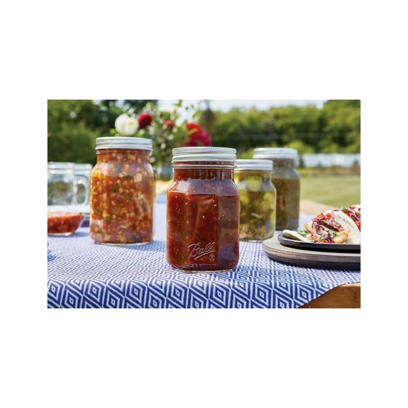 Ball Premium Glass Sharing Jar, Wide Mouth, 32 oz, 4