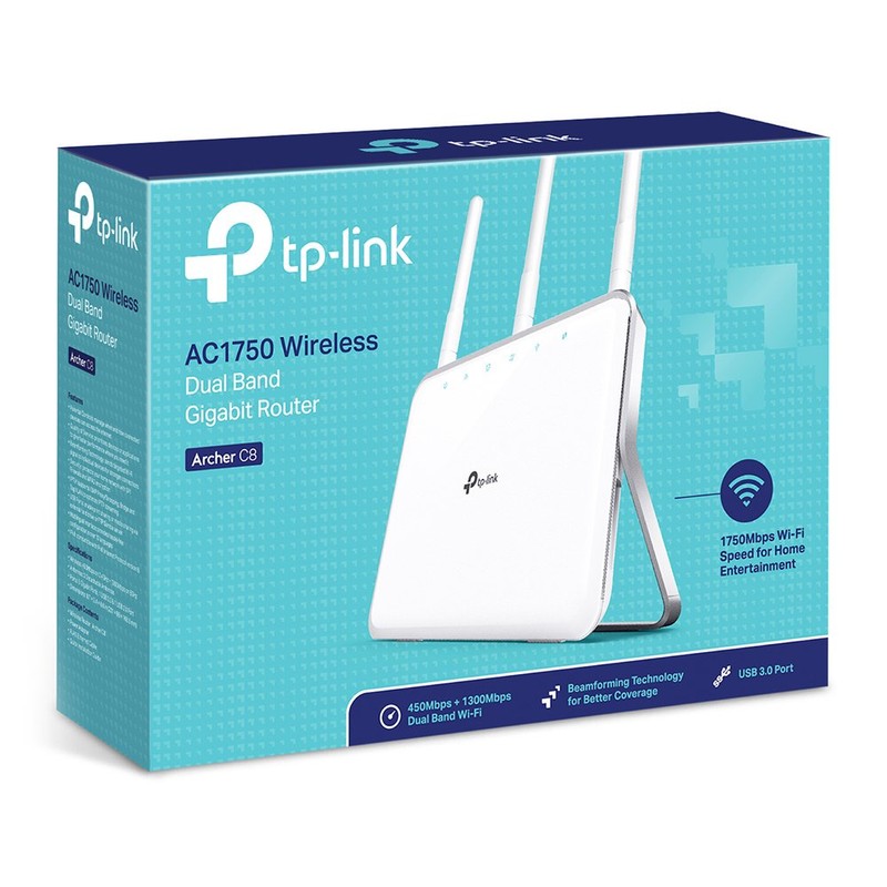 TP-Link TP-Link AC1750 Wireless Wi-Fi Gigabit Router (Archer C8) (Renewed)