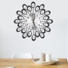European Style Flower Clock Iron Art Battery Operated Mute Easy