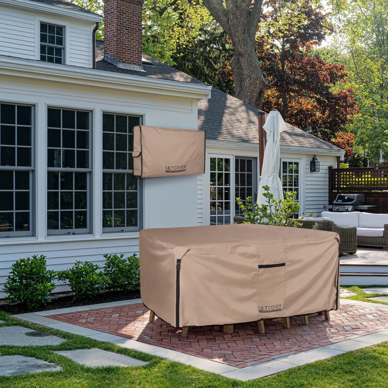 ULTCOVER Square Patio Heavy Duty Table Cover - 600D Tough