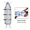 Nuxovilar White Background with Blue Floral Vines Ironing Board Cover,