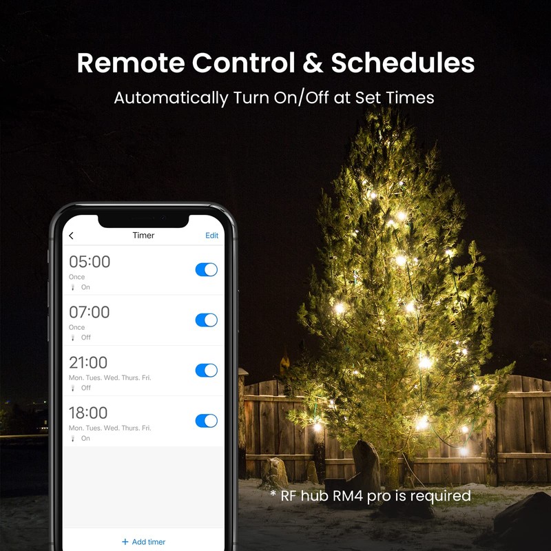 BroadLink Outdoor Christmas String Lights Dimmer 240W with RF Remote