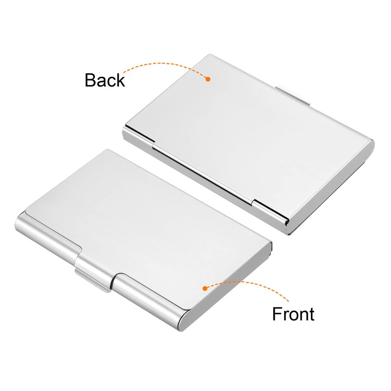 PATIKIL Business Card Holder, 3 Pack Aluminum Metal Card Case