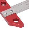 T Square Ruler 8in Drawing Metal Woodworking Layout Measuring Scriber