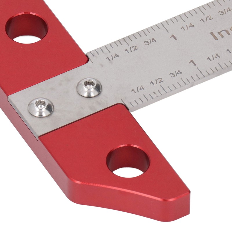 T Square Ruler 8in Drawing Metal Woodworking Layout Measuring Scriber