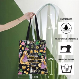 WZMPA - Bolsa de cosméticos Rapunzel de Rapunzel para los fans de Rapunzel regalo de You Are Braver Stronger Beautiful Than You Know Rapunzel para maquillaje con cierre, Rapunzel bolsa-BL, Bolsa de