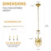 BNHHLZ Modern Crystal Chandelier, Gold Crystal Pendant Lighting Fixture, Elegant