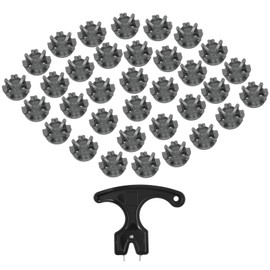 35-Piece Golf Shoe Spikes Kit – Compatible with M6 Threads (Grey)