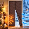 Magnetic Thermal Insulated Door Curtain, Quilted Oxford Fabric Winter Door