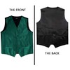 Alizeal Mens Classic 5 Pcs Solid Color Satin Suit Vest