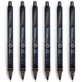 Kuru Toga 6 x UNI-BALL SELF SHARPENING MECHANICAL PENCIL - 0.5mm - Smoke Barrel