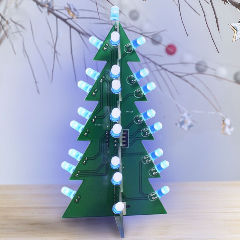 DIY Christmas Tree LED Electronic Printed Circuit Board Ornament for