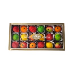 Bergen Marzipan Assorted Fruit Candy 8 oz Box – Gourmet Almond Paste Fruit Shapes – Rich Almond Flavor, Handcrafted European Style Sweets – Holiday Gift Candy & Party Treat