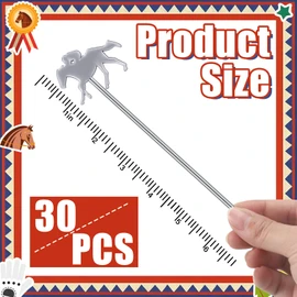 Sunnychicc 30 Pcs 6 Inch Derby Drink Stirrers Swizzle Sticks for Cocktails Coffee Reusable Plastic Horse Racing Drink Stirrers for Derby Decorations Coffee Beverage Party Bar Weddings Events