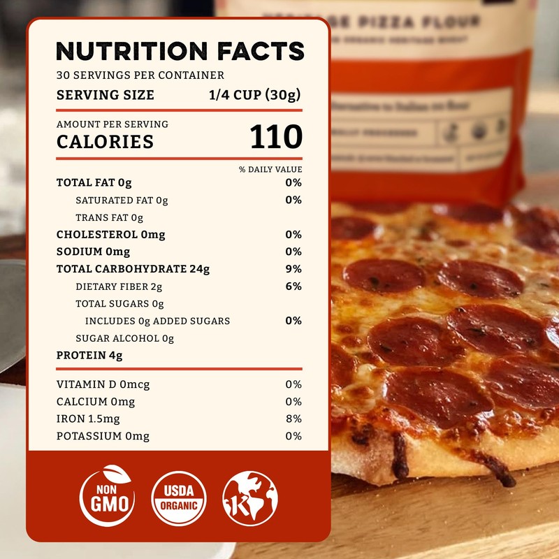 Sunrise Flour Mill USDA Organic Heritage Pizza Flour - 5