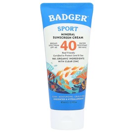 BADGER SPF 40 SPORT CLEAR ZINC SUNSCREEN 87 ML