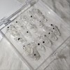 [Handmade nail tip] Binghwa (氷花: transparent flower) - long stiletto