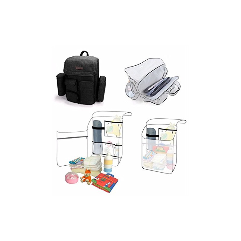 Multi-function Large Capacity Baby Diaper Bag Backpack WStroller Straps Pockets