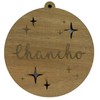Pack Esferas Navideñas Personalizadas con Nombre MDF Enchapado con Madera