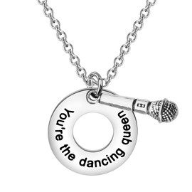 KEYCHIN Mamma Musical Necklace Donna and The Dynamos Fans Gift You Are The Dancing Queen Jewelry For Music Drama Fans(Dancing Queen NK-S)