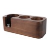 Coffee Tamper Holder 3 Holes Walnut Wood Prevent Slip Stable