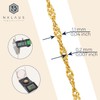NKlaus Double Elegance: 925 Silver Yellow Gold Plated Double Curb