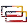 2PCS Premium Vintage USA and Colombia Flag License Plate Frames,