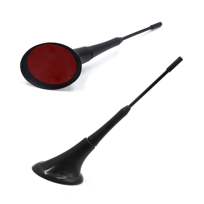 uxcell Universal Black Self-Adhesive Oval Base Decorative Antenna Aerial for