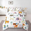 Feelyou Kids Zoo Animal Comforter Full for Kids Boys Girls