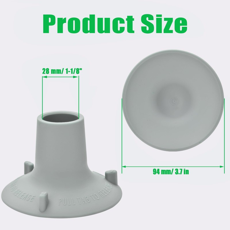 Shower Chair Replacement Feet 4 Pack 1-1/8" I.D Firm and