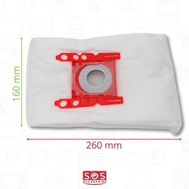 SOS Accessoire 10x Staubsaugerbeutel geeignet Bosch BBZ41FGALL, 00576334,17000940 Typ G 270x60mm