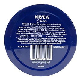 Nivea Creme Tin - Paquete de 1 crema hidratante de cuerpo entero para piel propensa al acné, sin alcohol y antiséptico