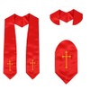 Erligo Adults' Traditional Church Choir Stoles with Embroidery Cross 60"
