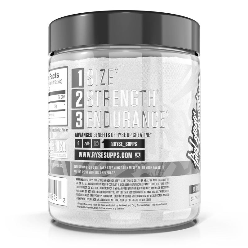 RYSE Creatine Monohydrate Powder - Supports Lean Muscle Growth, Strength,