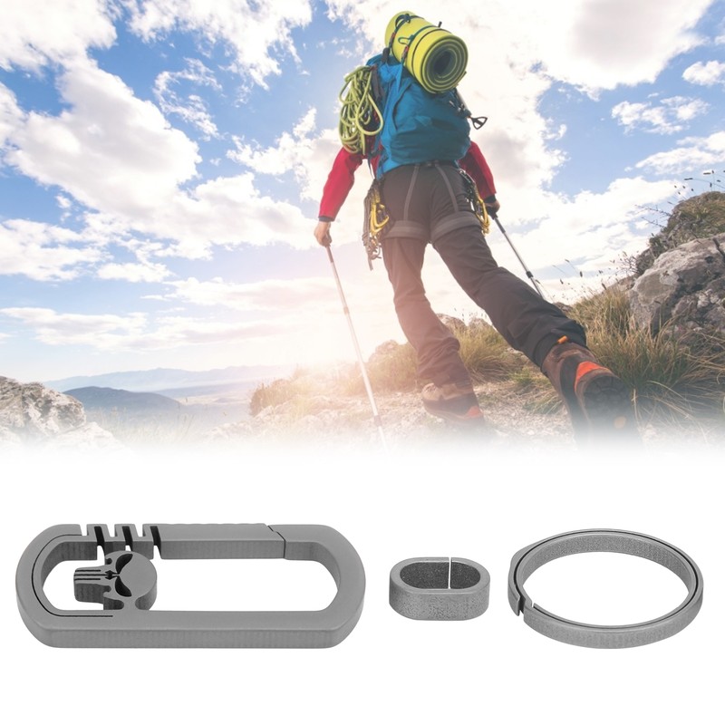 Titanium Alloy Keychain Men's Waist Belt Buckle Outdoor Carabiner Hanging