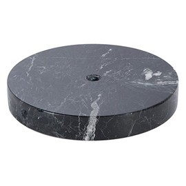B&P Lamp® 5 Inch Diameter Round Black Onyx Base