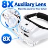 Rechargeable LED Headband Magnifier for Precision Work – Interchangeable Lenses