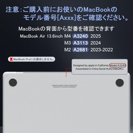 2025 M4 Case MacBook Air 13" Case for M4 M3 M2 Chip 2025 2024 2022 Cover Thin Weight Shockproof A3240 A3113 A2681 Protective Hard Cover (Clear)