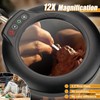 IVMAIE 12X Magnifying Glass with Light and Stand, 2-in-1 Lighted