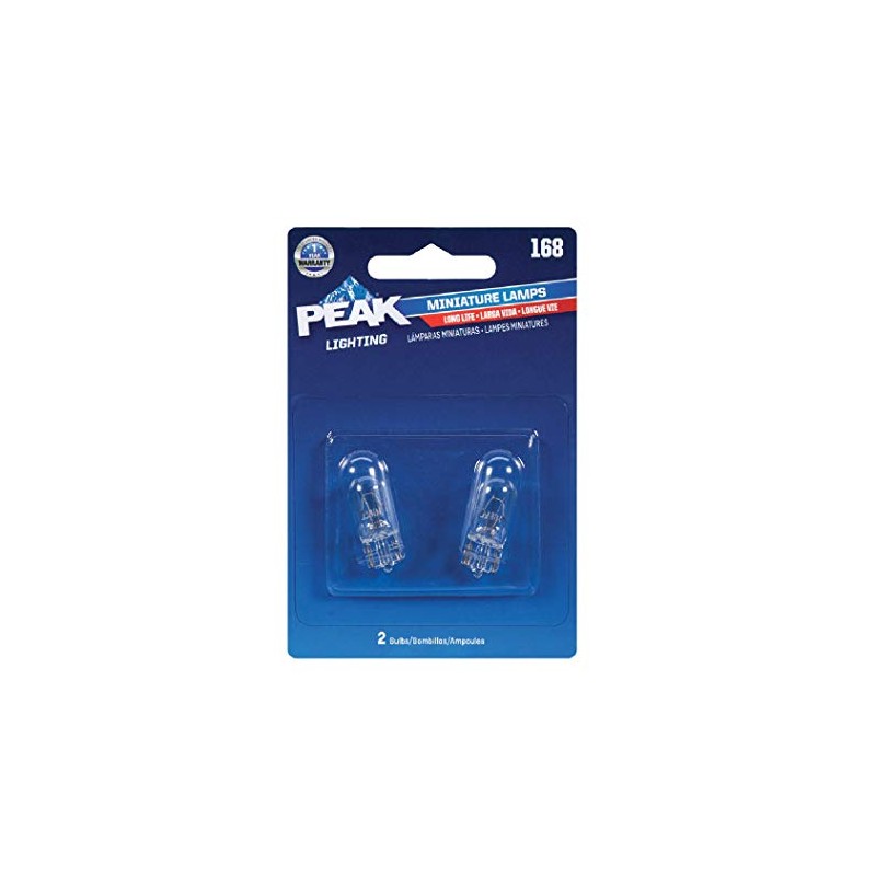PEAK Miniature 168 2 Pack Vehicle Light Bulbs