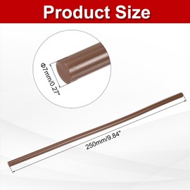 sourcing map 6 Pcs Hot Melt Glue Gun Sticks, 9.8" x 0.3" Hot Glue Sticks Bulk with Most Mini Glue Guns for DIY Art Projects and Quick Home Repairs,Brown