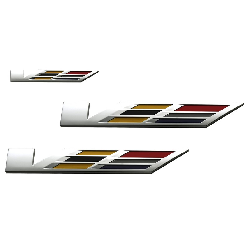 3Pcs New V Car Emblems Door Liftgate Badge V Logo