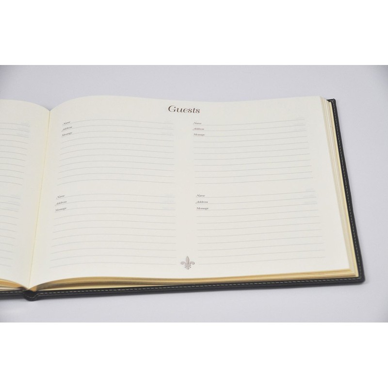 Fiorentina - Soft Cover Italian Leather Guest Book with Guests
