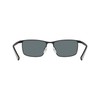 COLE HAAN Men's CH6087 Polarized Rectangular Sunglasses, Black, 56/17/140