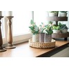 Decorasian Round Braided Seagrass Tray, Water Hyacinth, Set 32 cm
