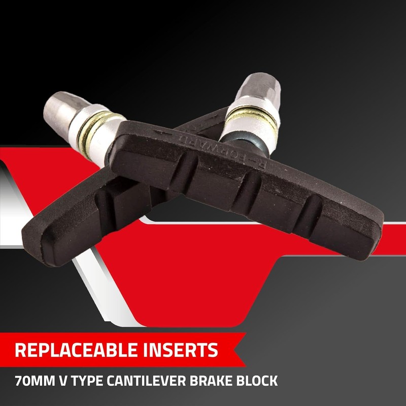 Clarks Cycle Systems MTB/Hybrid Threaded V-Brake Brake Pads, Two Pairs,