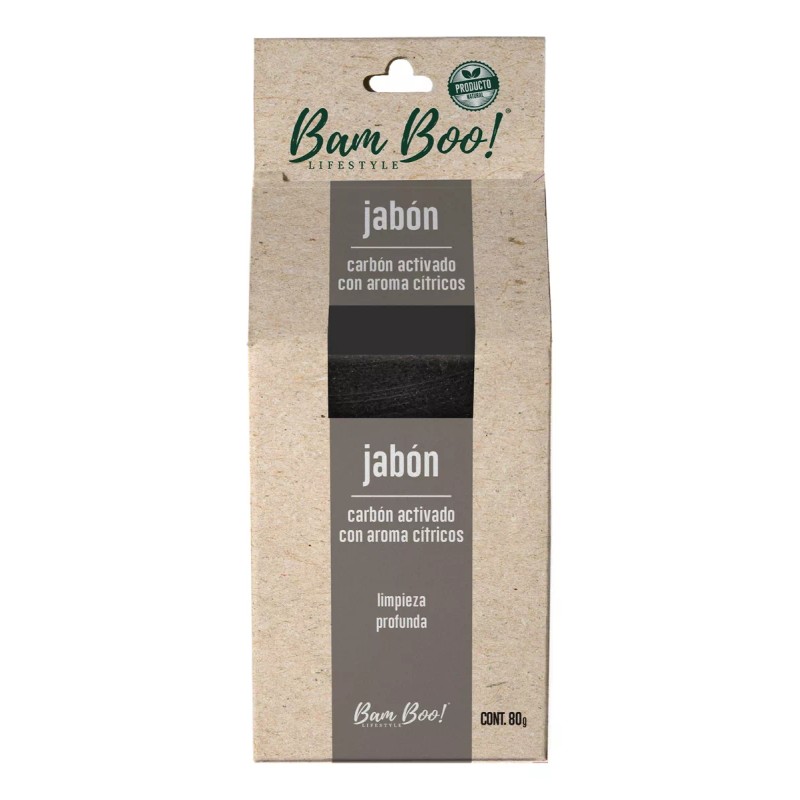 Bam Boo! Lifestyle Jabón Carbón Activado Y Cítricos 80 G