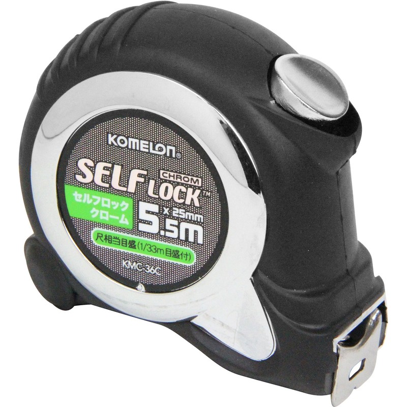 Komelon KMC-36C Convex Self-Locking Chrome 25 Tape Width 1.0 inch
